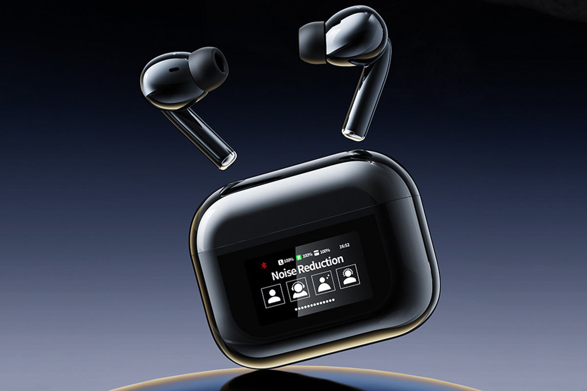 Wireless Earbuds Bluetooth 5.4 Earbuds with Touch Screen Noise Cancelling Headphones