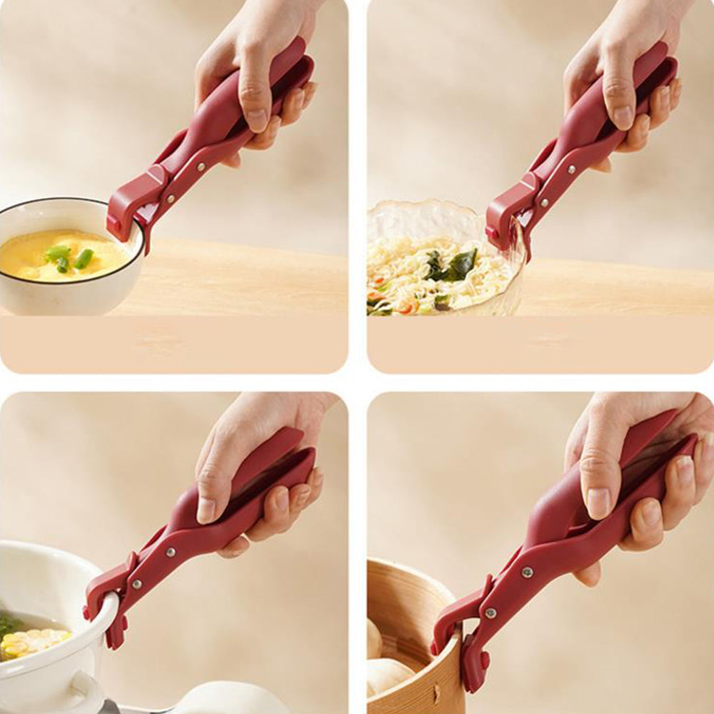 2Pcs Silicone Non-Slip Anti-Scald Bowl Holder Clip