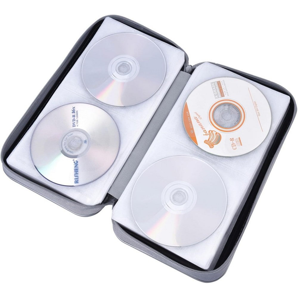 CD Case 96 Capacity CD Holder Case Portable CD DVD Storage Organizer