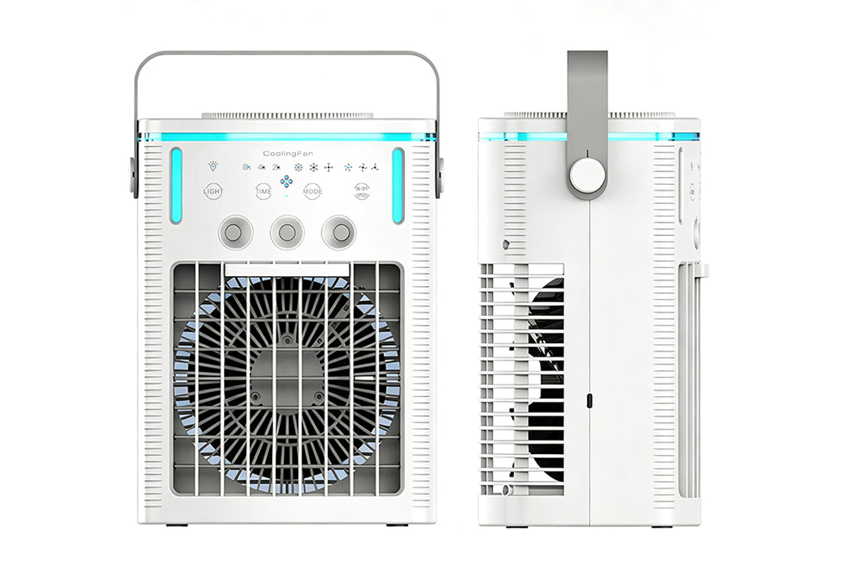 Wired 1000ml Evaporative Cooling Fan with Remote Control and Timer 7 Color Night Light