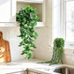 4 PCS Fake Hanging Plants with Pots Artificial Plants for Wall Room Balcony Office