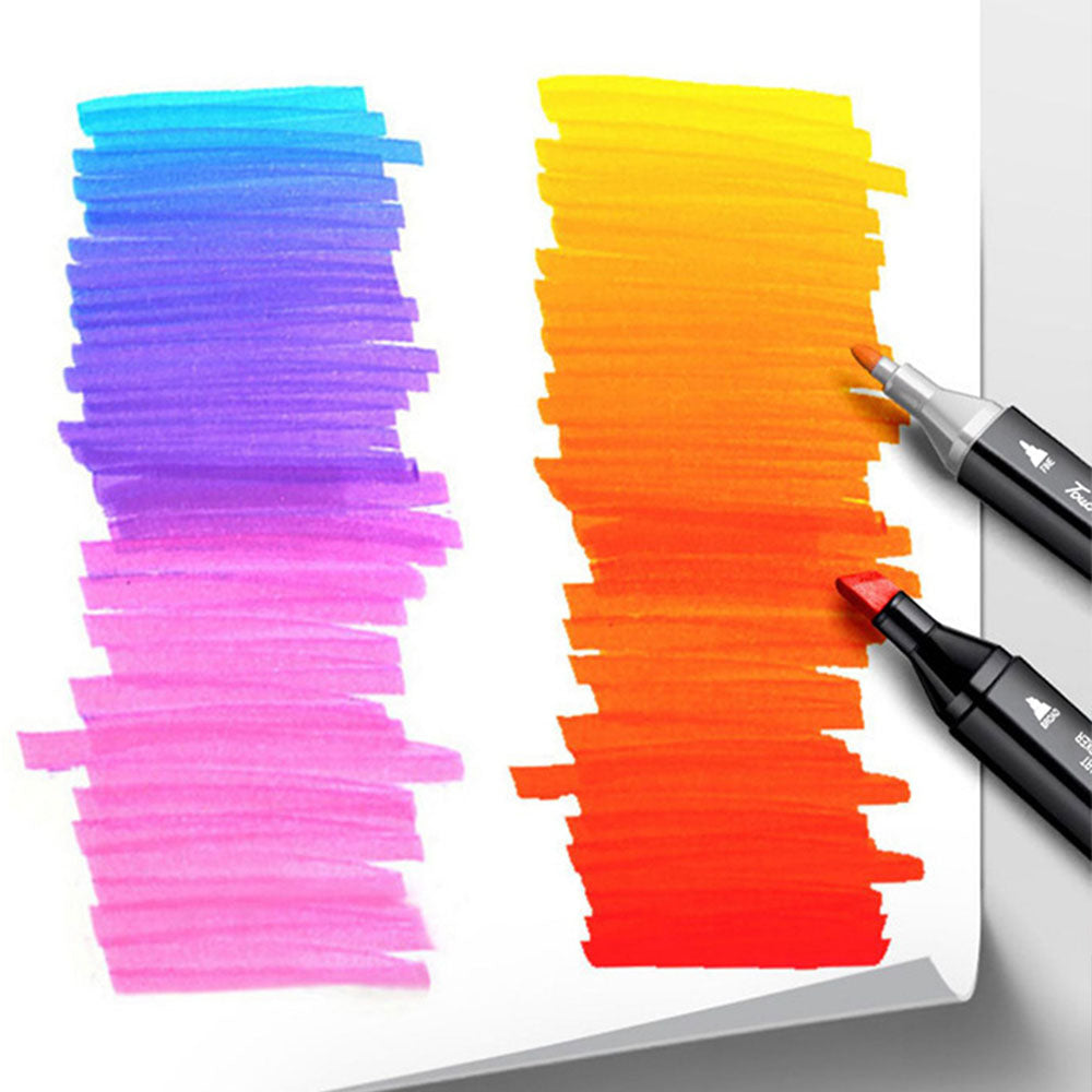 30/60/80-Colours Art Markers Pens Dual Tips Markers Set with Base