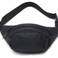 Waist Bag With 3 Zipper Pockets Crossbody Bag Unisex Large Fanny Pack For Travel Holiday