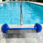 Swimming Pool Brush Head with Round Ends Heavy Duty Aluminum Back Head for Cleaning Walls Tiles Floors