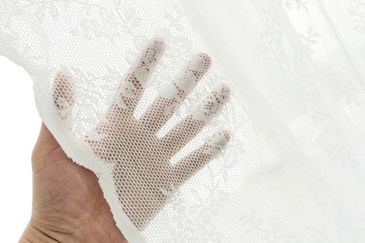 Vintage Lace Sheer Curtains Flowers And Branch Voile Curtains For Living Room Garden