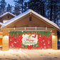 Merry Christmas Holiday Banner Garage Door Cover Mural Backdrop Decorations