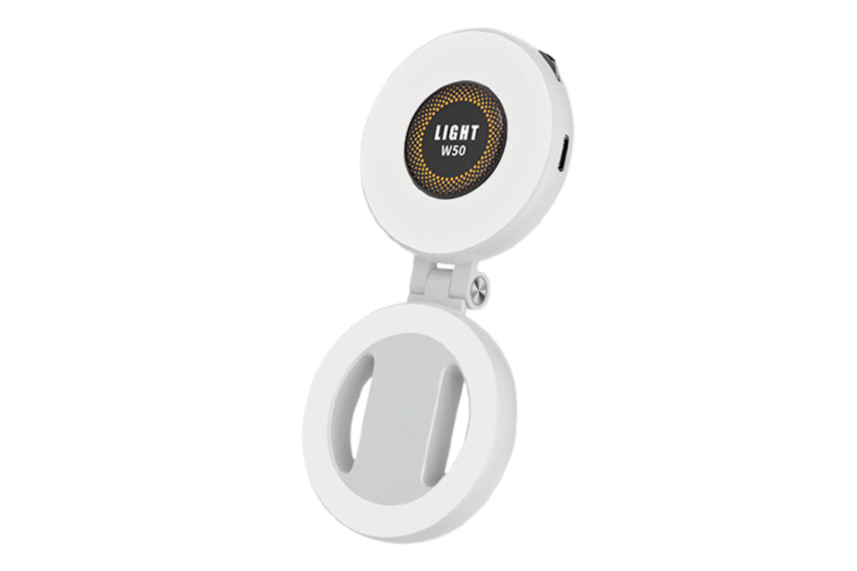 2Pcs Magnetic Phone Ring Light 3 Color Dimmable Fill Light Rechargeable Selfie Light