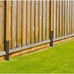 2Pcs Fence Post Repair Kit Heavy Duty H Design Fence Post Anchor Ground Stakes