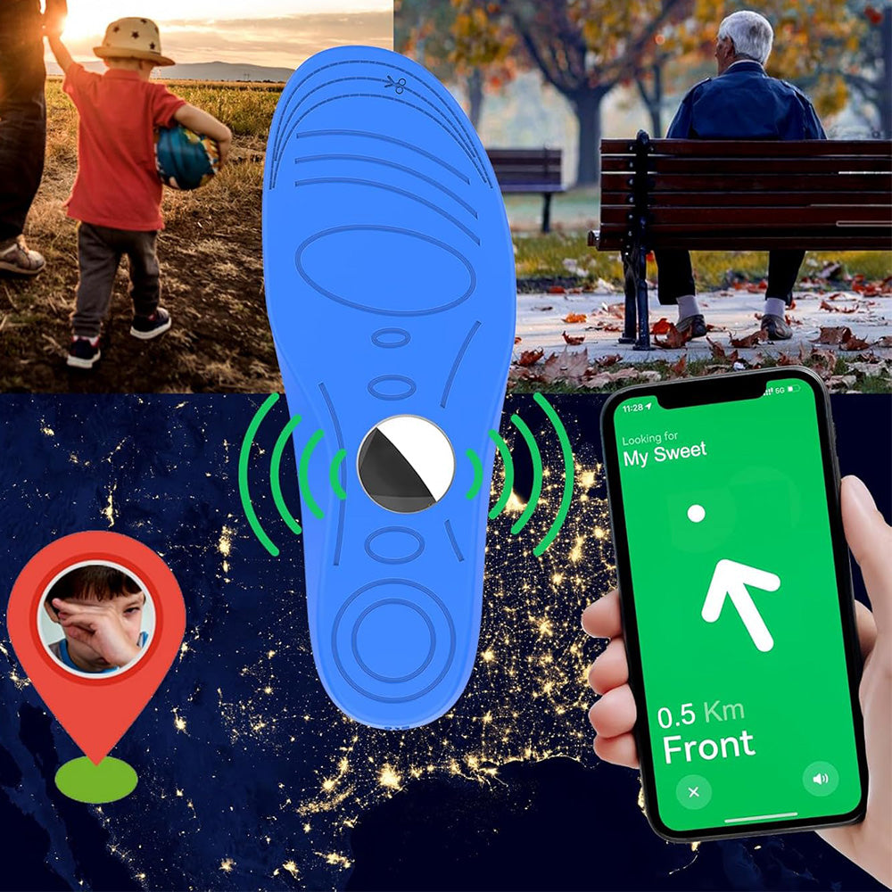 Pair of Insoles with Hidden AirTag Holder