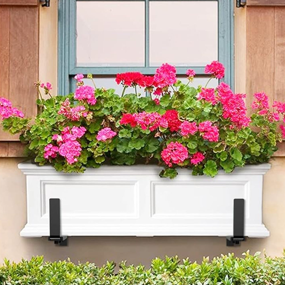 2Pcs Adjustable Planter Box Brackets for Railing Window Wall