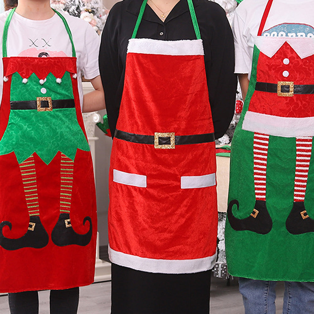 Christmas Apron Kitchen Cooking Apron-Red