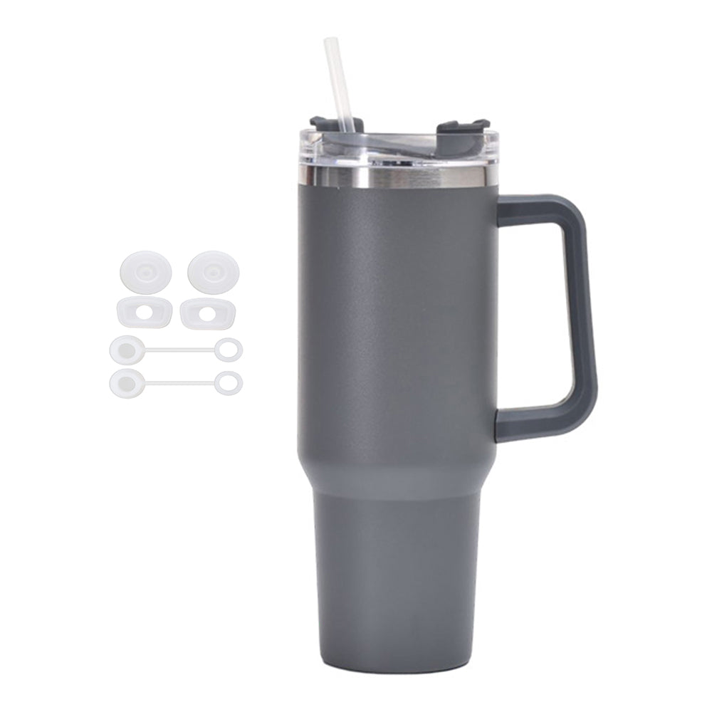40oz Stainless Steel Water Tumbler with 6Pcs Silicone Spill Proof Stopper