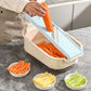 Kitchen Vegetable Cutter and Slicer 4 Blades - Option for Colander