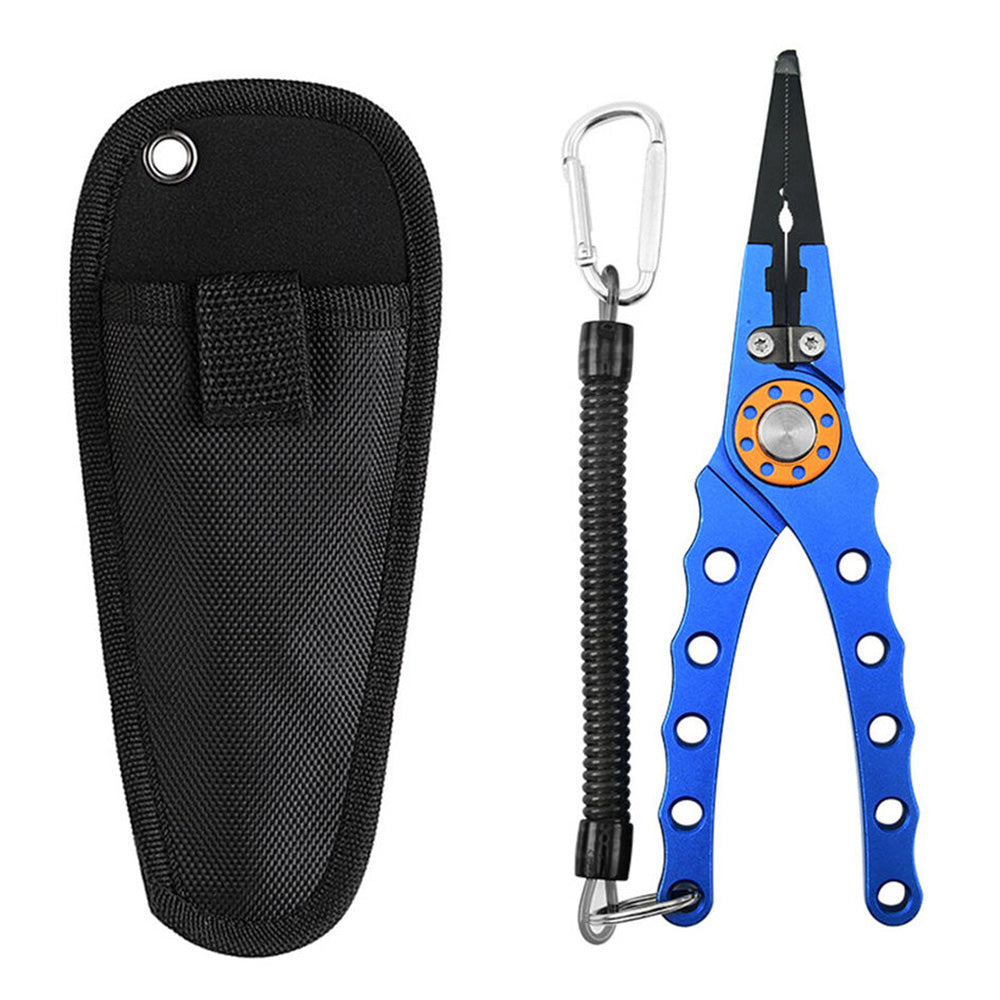 Aluminum Fishing Pliers Fishing Multitool Hook Remover Braided Fishing Line Cutting and Split Ring