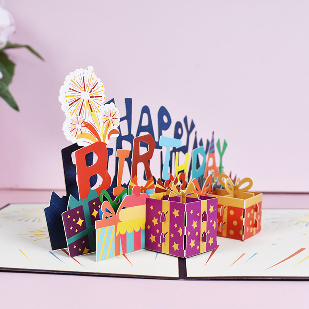 3D Pop Up Happy Birthday Card with Envelope
