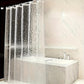 PEVA Thickened Shower Curtain Liner 180x180cm with Rustproof Grommets and Hooks