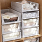 Stackable Plastic Storage Basket Foldable Closet Organizer Clothes Storage Drawer