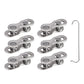 6 Pairs Speed Bike Chain Master Links with 1 Hook Bike Chain Connectors for Mountain Road Bike
