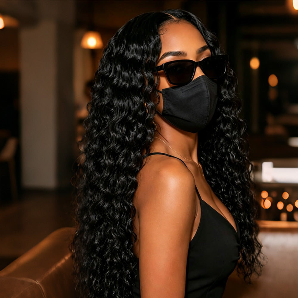 Deep Wave Synthetic Feather Hair Extensions for Braids-Style 1