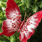 8pcs 3D Fabric Butterfly Clip Ornaments Sequins Glitter Trim Butterfly Clips Decor for Christmas Tree