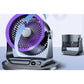 USB Rechargeable Desk Fan with Digital Display for Bedroom Home Office