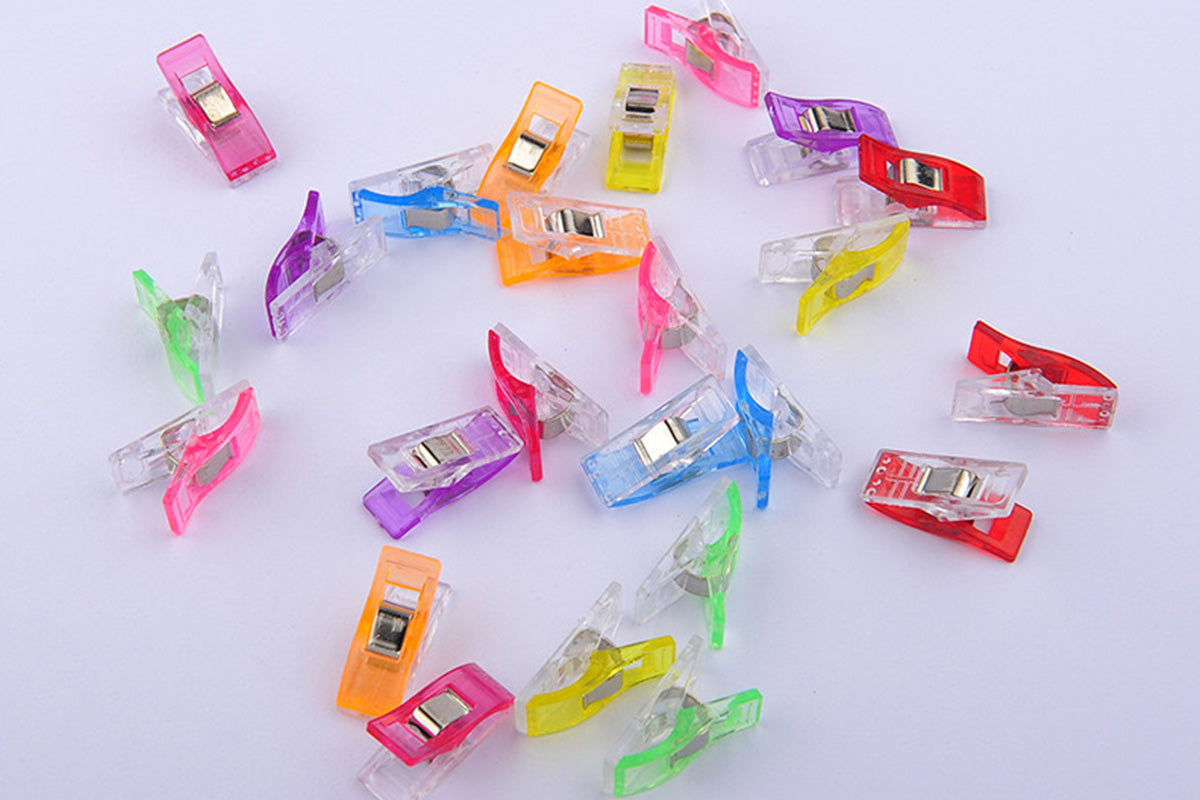 100-Piece Random Color Quilting Sewing Clips for Crafts