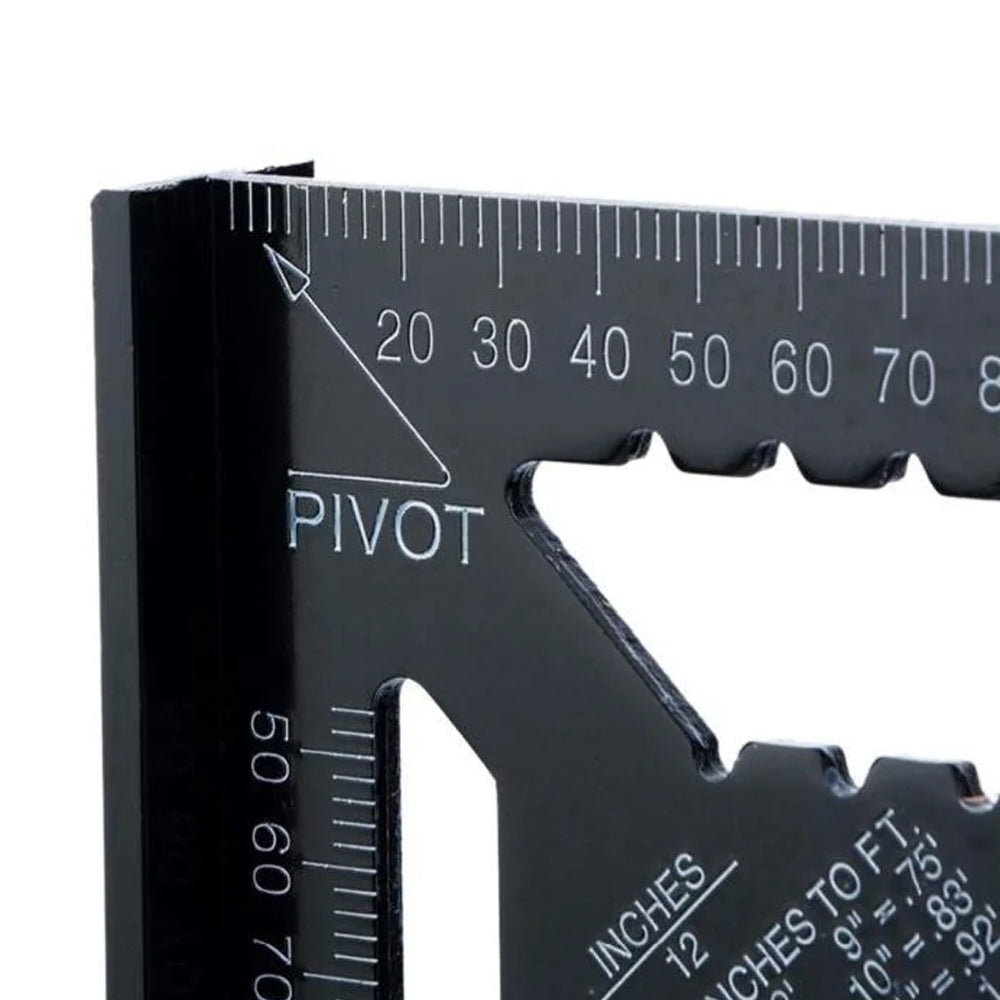 7/12 inch Metric Aluminium Alloy Square Protractor Triangle Ruler Measuring Tool