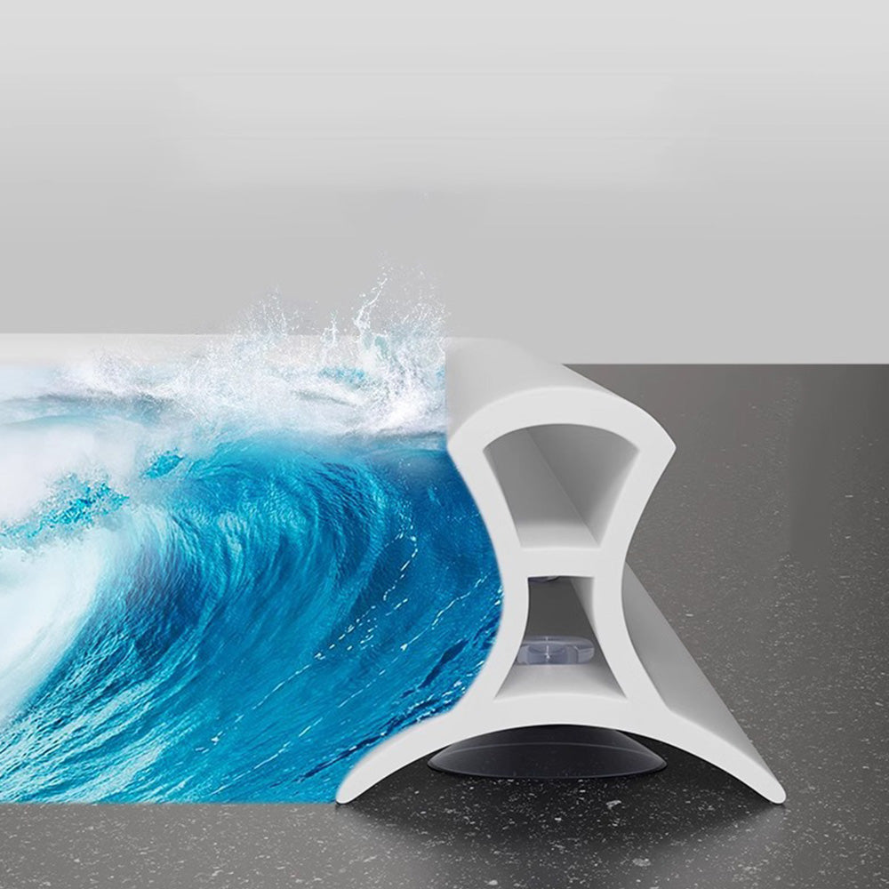 Reusable Soft Silicone Suction Cup Shower Water Dam with Suction Cups for Home