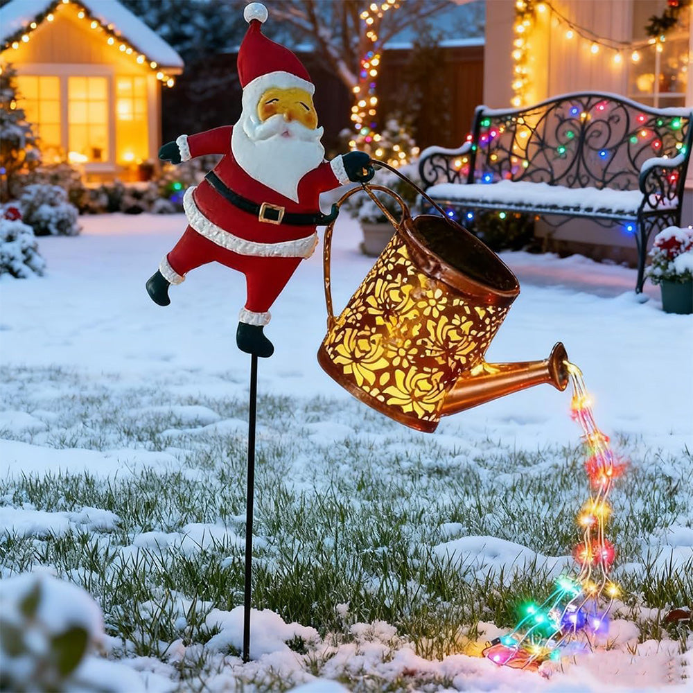 Solar Santa Claus Garden Stake Light Outdoor Christmas Yard Decoration LED