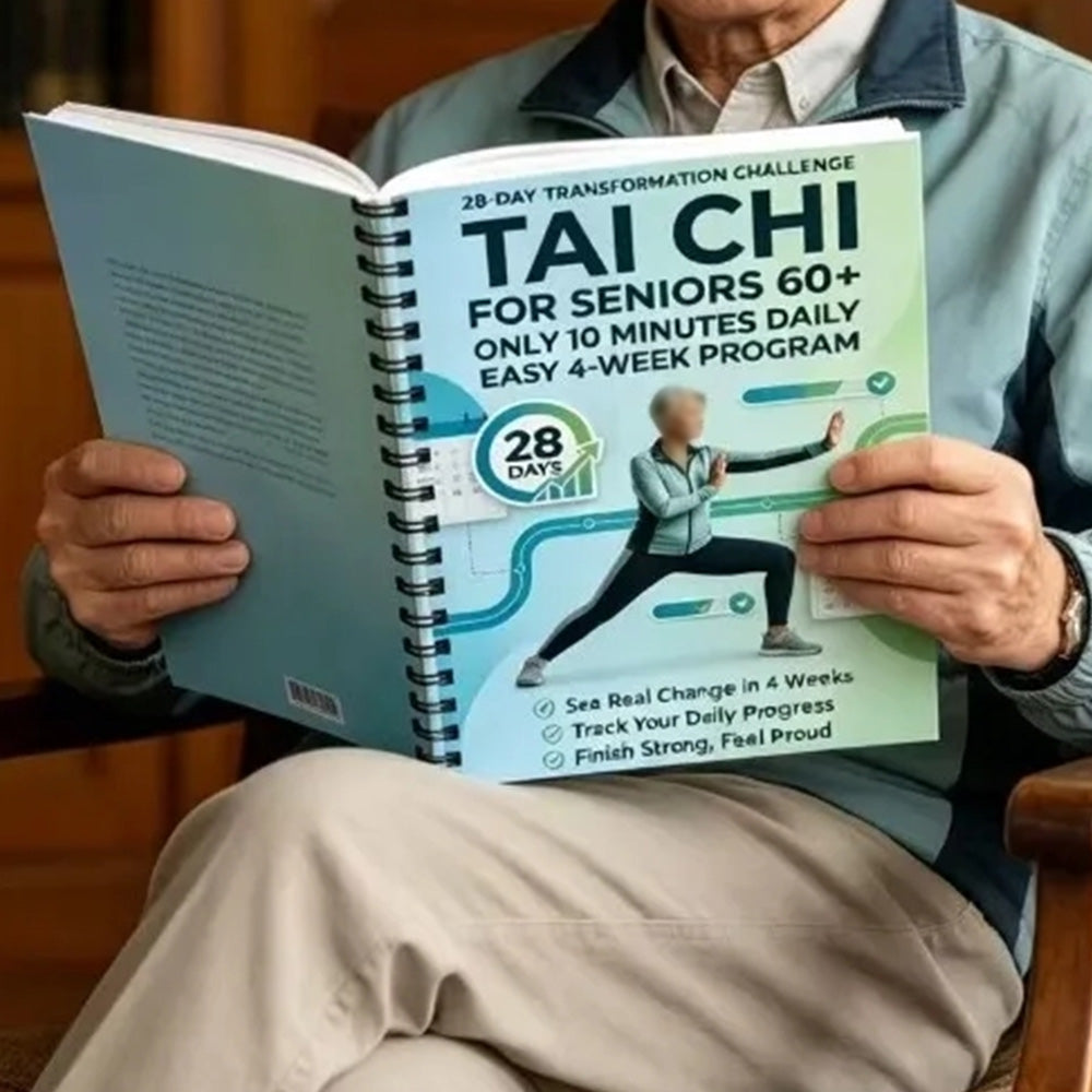 28-Day Tai Chi Spiral Planner Practice Log for Seniors and Beginners