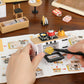 DIY Miniature Dollhouse Kit 3D Puzzle Dollhouse Toy with Dust Cover and Light