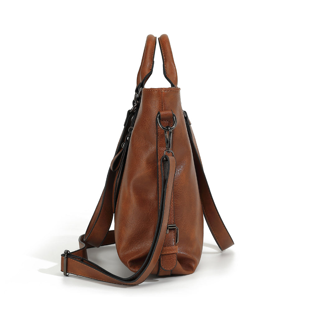 PU Leather Women's Tote Handbag for Work and Travel