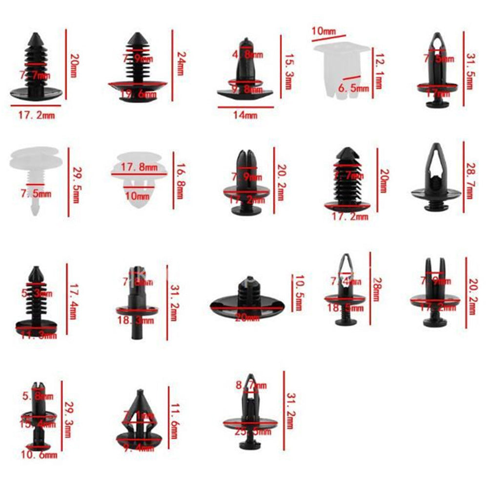 435PCS Car Body Trim Clips Retainer Bumper Auto Panel Push Plastic Fastener Kit