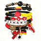 Colorful Soft Clay Football World Cup Bracelets Set for Aldults Soccer Fans