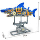 Mechanical Shark with Display Stand Sea Fish Building Block Toy for Home Decor