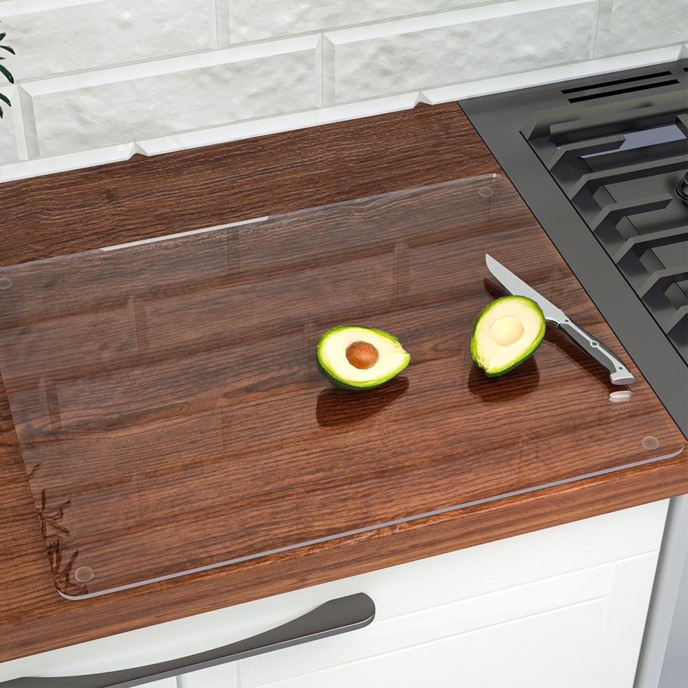 Anti-Slip Transparent Acrylic Cutting Board for Kitchen Counter