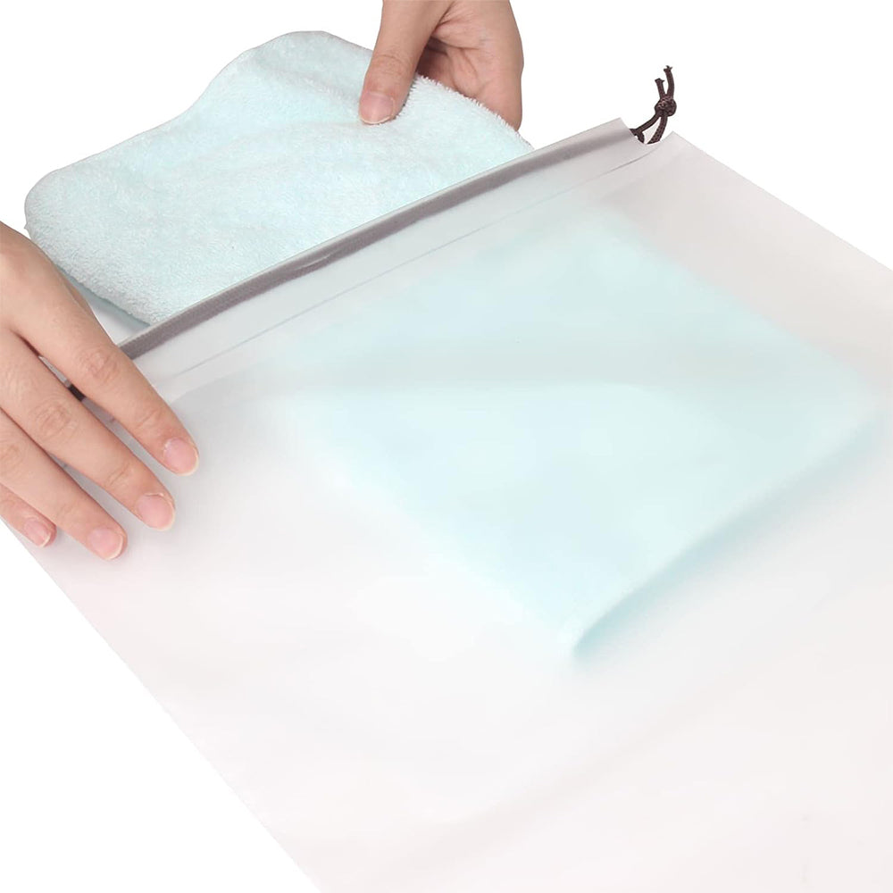 10Pcs 40x30cm Clear Drawstring Travel Shoe Storage Bags