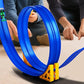 Flexible Race Track Toy Set DIY Bendable Ramp with Suction Cups Roll-Up Car Track 4m