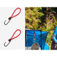 4Pcs Outdoor Camping Tent Elastic Cords with Hooks