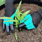 2 Pairs Waterproof Gardening Gloves with ABS Claws for Digging