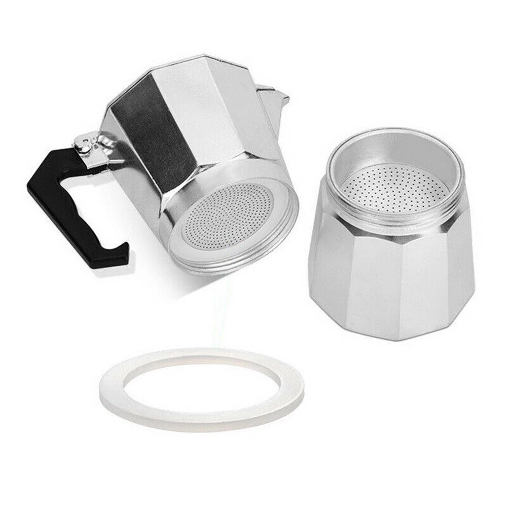 Moka Pot Replacement Silicone Gasket and Aluminium Filter Set