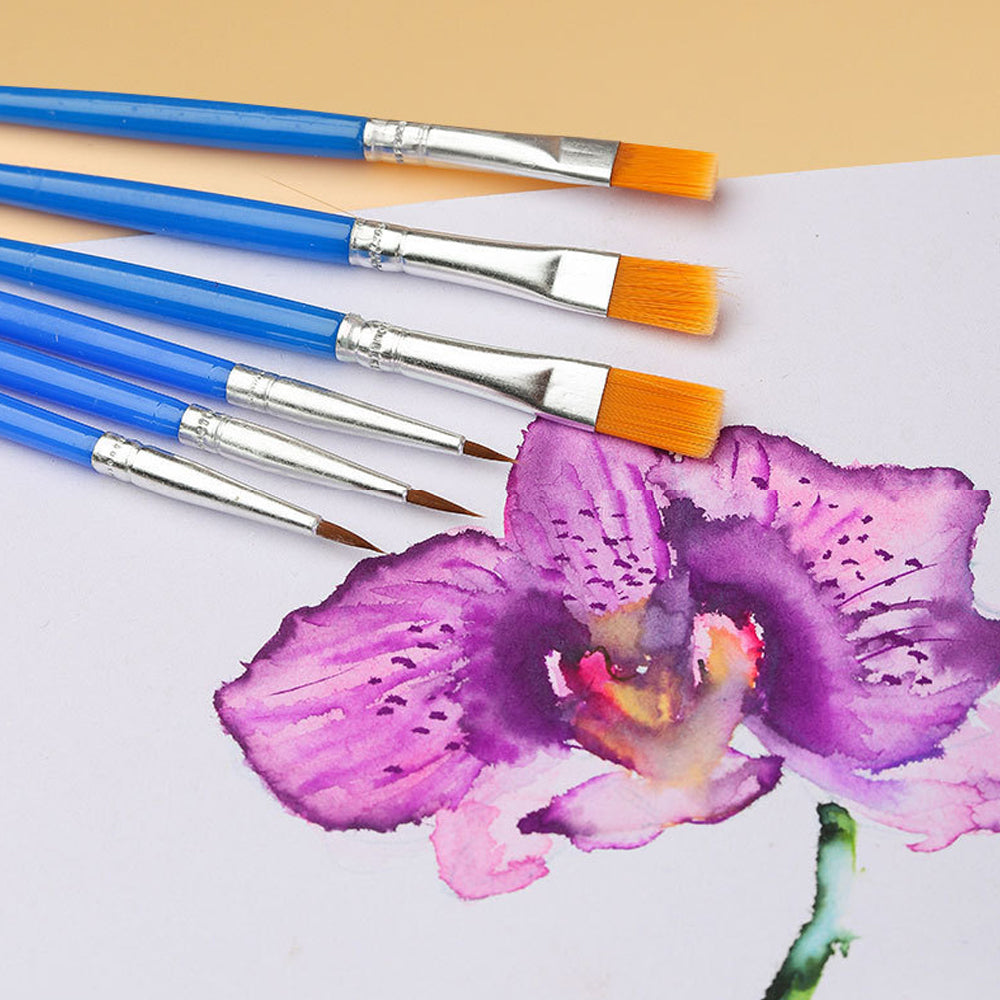 200 Pcs Acrylic Paint Brush Set Nylon Hair Brushes for Classroom Crafts Oil Watercolour Canvases