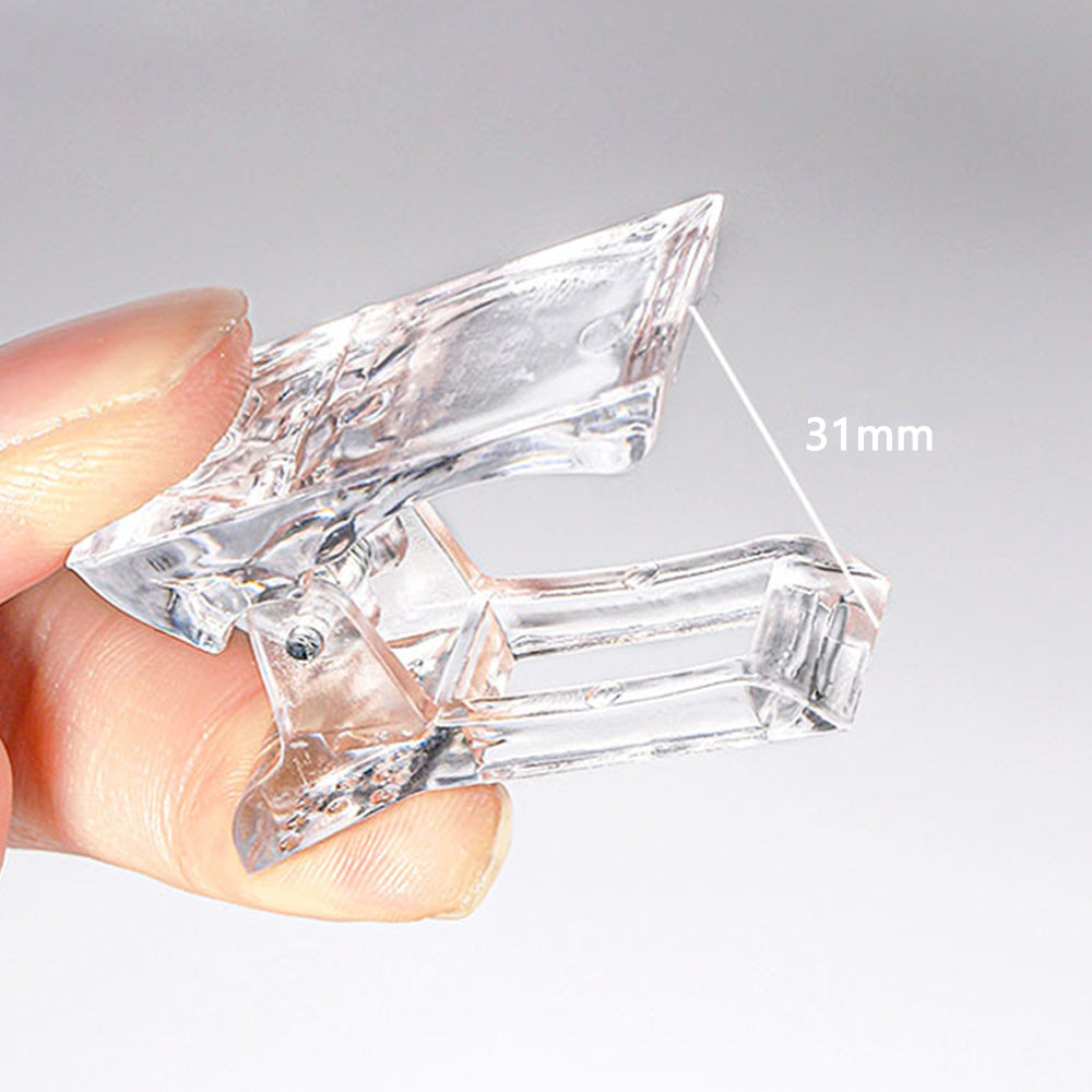 10 Piece Clear Durable Nail Tips Clips for Home and Salons