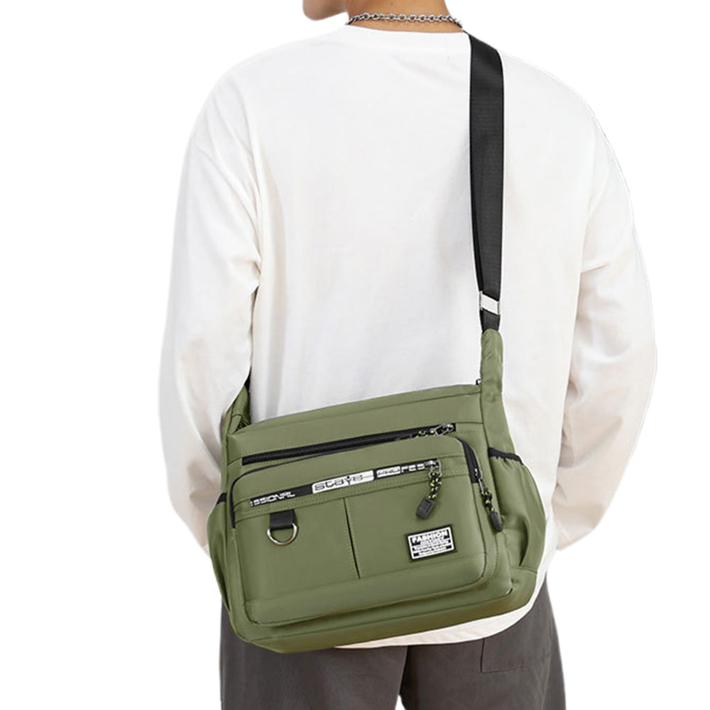 Multi-Pocket Men's Crossbody Shoulder Bag for Outdoor Travel and Commuting