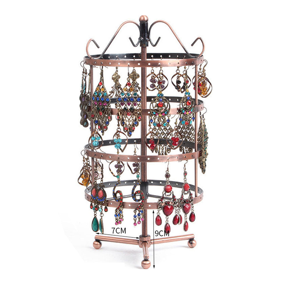 4-Tier Rotating 144 Holes Earring Display Hanging Rack