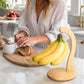 Wooden Banana Stand Holder Kitchen Fruit Storage Display Rack