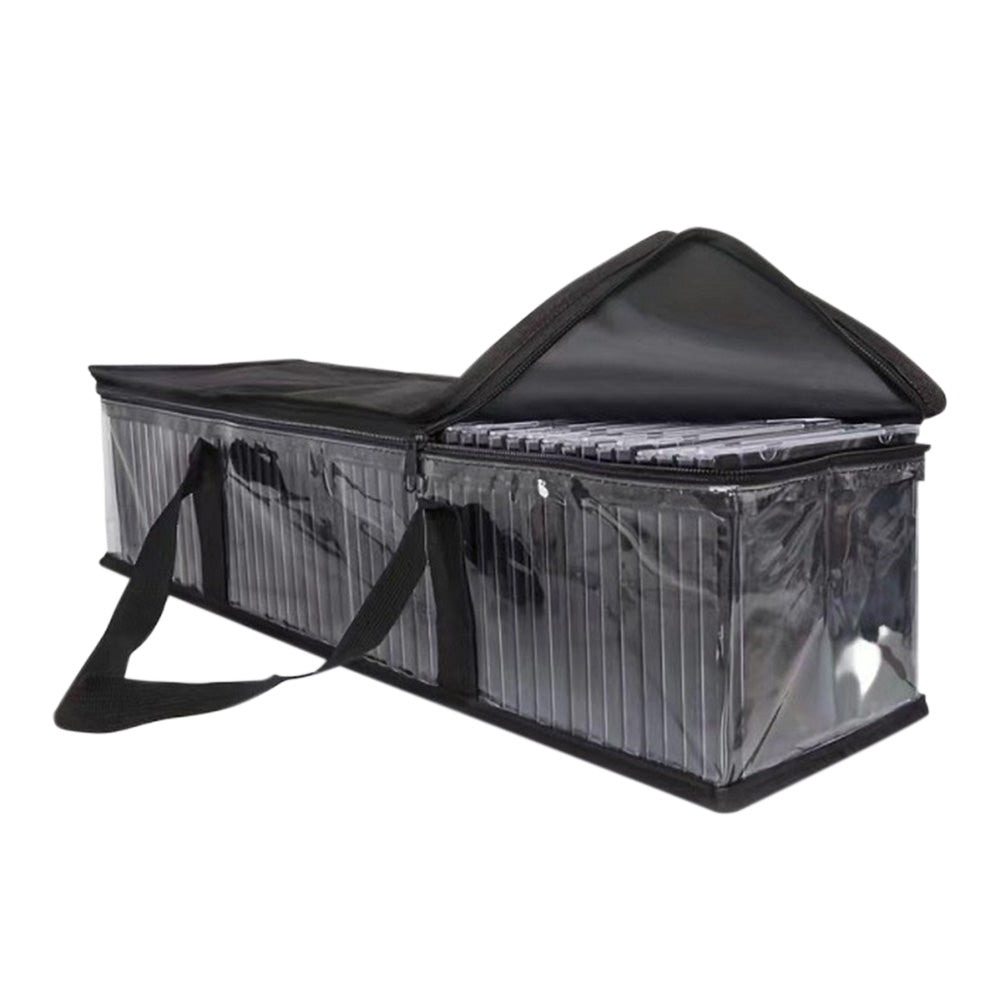 2Pcs DVD Carrying Case Holder Black Portable Storage Bag for 35-40 Discs