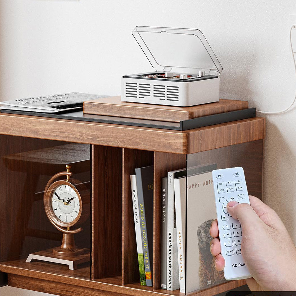 Retro CD Player Multifunctional Music Player with Bluetooth FM Radio for Home Use