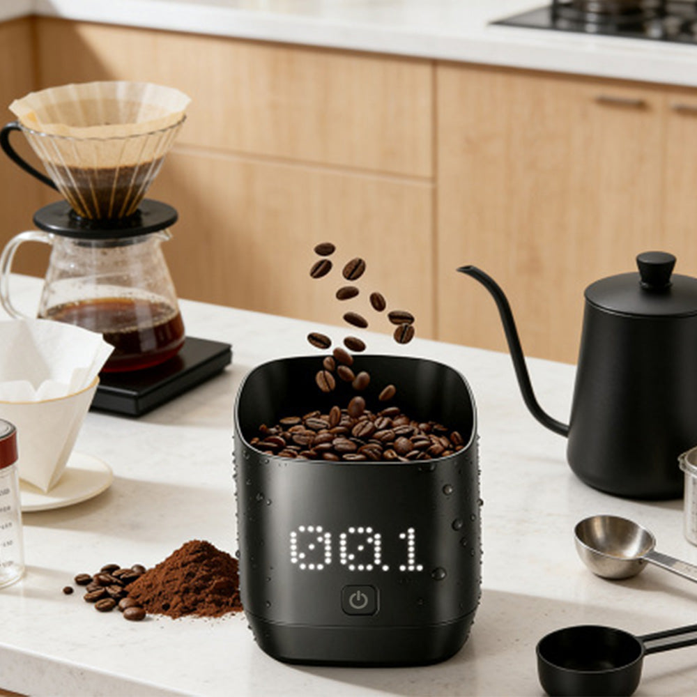 Digital Coffee Bean Scale Mini Dosing Cup 0.1g High Precision with LED Display