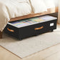 Large Capacity Under Bed Storage with Wheels Lid Handle Foldable Storage Bin for Clothes